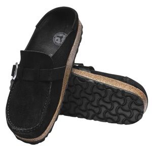 Birkenstock Black Suede Mules Clogs